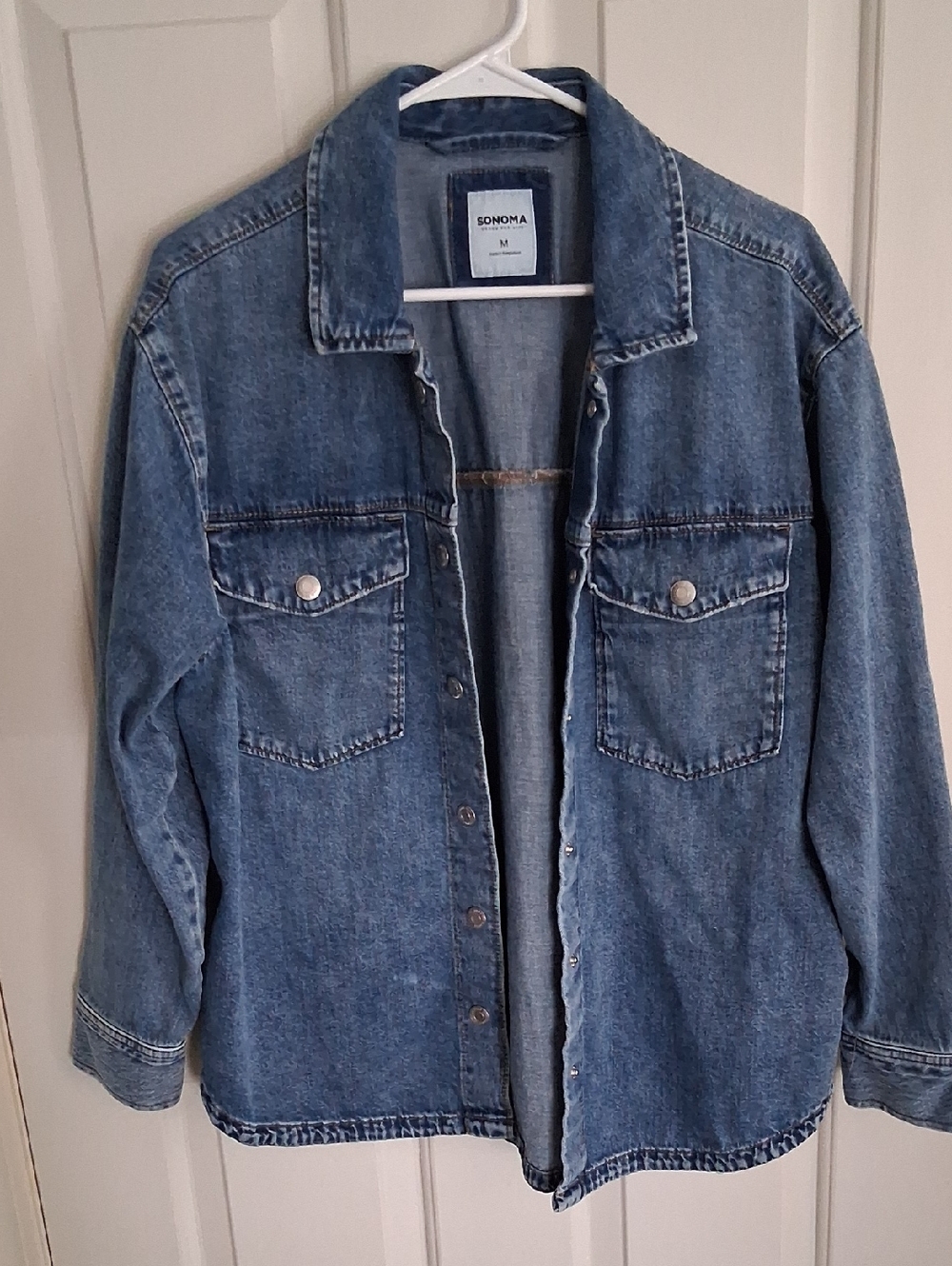 Sonoma Light Blue Denim Shacket Jacket
